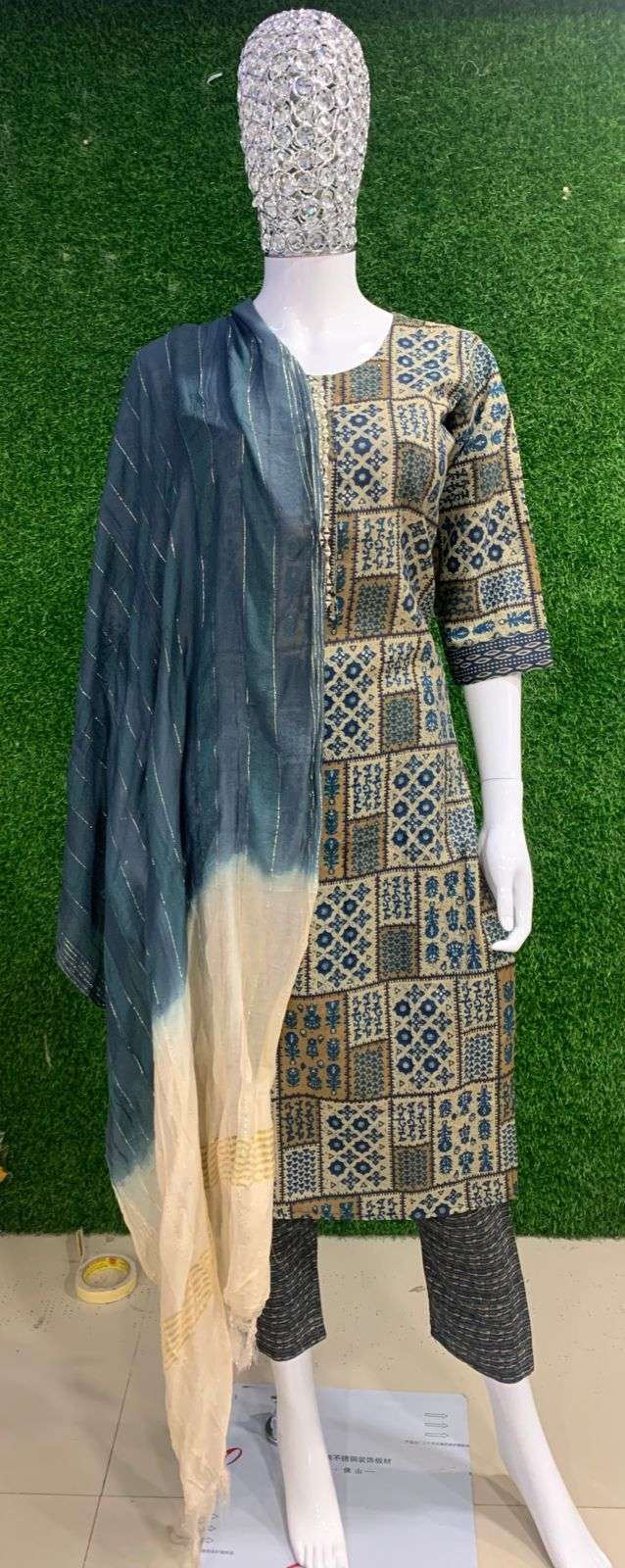 BEMITEX INDIA PRESENTS MODAL SILK FAB WITH MIRROR WORK BASED 3 PIECE SUIT COLLECTION WHOLESALE SHOP IN SURAT